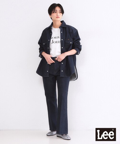 OPAQUE.CLIP（オペークドットクリップ）の「【Lee別注】ウエスタンシャツデニムジャケット【洗濯機OK】（デニムジャケット・レディース・ブルー系その他/ネイビー・99）」の8枚目の写真