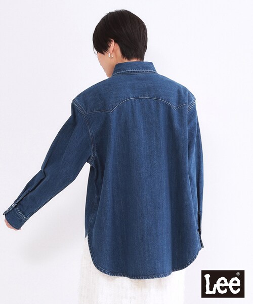 OPAQUE.CLIP（オペークドットクリップ）の「【Lee別注】ウエスタンシャツデニムジャケット【洗濯機OK】（デニムジャケット・レディース・ブルー系その他/ネイビー・99）」の13枚目の写真