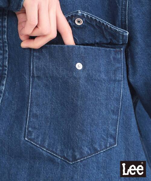 OPAQUE.CLIP（オペークドットクリップ）の「【Lee別注】ウエスタンシャツデニムジャケット【洗濯機OK】（デニムジャケット・レディース・ブルー系その他/ネイビー・99）」の15枚目の写真