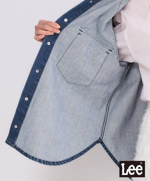 OPAQUE.CLIP（オペークドットクリップ）の「【Lee別注】ウエスタンシャツデニムジャケット【洗濯機OK】（デニムジャケット・レディース・ブルー系その他/ネイビー・99）」の19枚目の写真