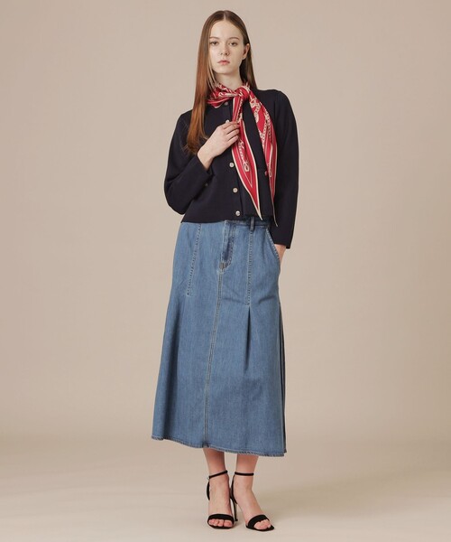 MACKINTOSH LONDON（マッキントッシュ ロンドン）の「【eclat5月号掲載】【Diamond Shape Scarf/ダイヤモンドシェイプスカーフ】ハーネスモチーフダイヤモンドシェイプスカーフ（バンダナ/スカーフ・レディース・ネイビー/ピンク/グレー系その他・FREE）」の8枚目の写真