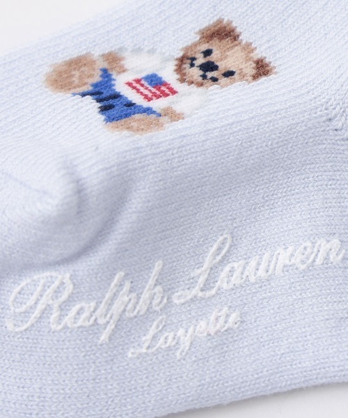 POLO RALPH LAUREN（ポロ ラルフ ローレン）の「POLO RALPH LAUREN Layette フラッグベア キッズソックス 04883176（ベビーシューズ/ベビーソックス・キッズ・ライトブルー/ライトピンク/ホワイト・11-13cm/9-11cm）」の5枚目の写真