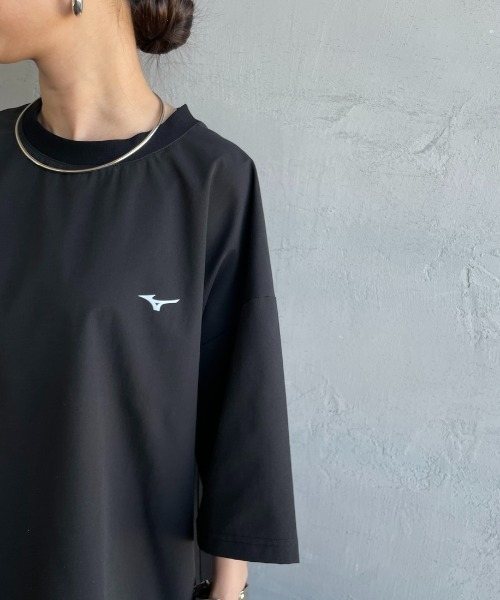 MIZUNO（ミズノ　）の「【WEB先行予約】[MIZUNO/ミズノ] 別注 4WAYストレッチ バックプリントTシャツ（Tシャツ/カットソー・レディース・ネイビー/チャコール/ブラック・S/XL/L/M）」の6枚目の写真