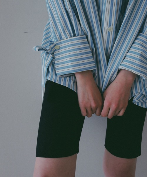 BAYFLOW（ベイフロー）の「【EF(エフ)】ストライプビッグシャツ（WOMEN）（シャツ/ブラウス・レディース・ブルー/ベージュ・FREE）」の17枚目の写真