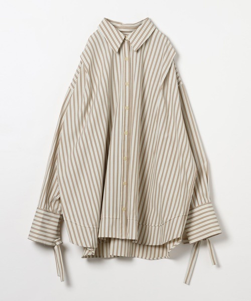 BAYFLOW（ベイフロー）の「【EF(エフ)】ストライプビッグシャツ（WOMEN）（シャツ/ブラウス・レディース・ブルー/ベージュ・FREE）」の18枚目の写真
