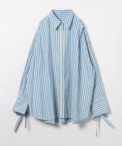 BAYFLOW（ベイフロー）の「【EF(エフ)】ストライプビッグシャツ（WOMEN）（シャツ/ブラウス・レディース・ブルー/ベージュ・FREE）」の19枚目の写真