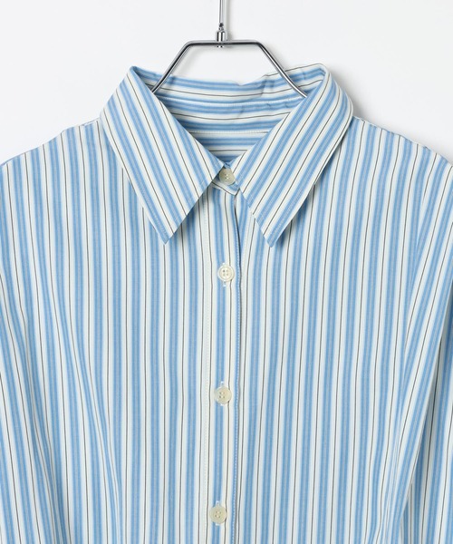 BAYFLOW（ベイフロー）の「【EF(エフ)】ストライプビッグシャツ（WOMEN）（シャツ/ブラウス・レディース・ブルー/ベージュ・FREE）」の22枚目の写真