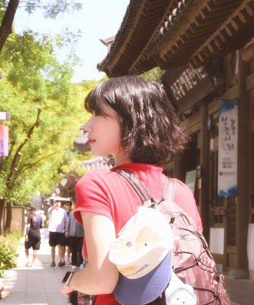HELLO SUNRISE（ハローサンライズ）の「Two Tone Washed OG Logo 6Panel Cap_Beige & Vintage Blue（キャップ・レディース・その他・FREE）」の13枚目の写真