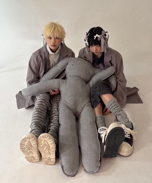 Never mind the XU / Chikashitsu+（ネバーマインド ザ エックスユー / チカシツプラス）の「【Nerd out XU】big stripe tailored jacket / 【ナードアウトエックスユー】ビッグストライプテーラードジャケット <着用動画あり>（テーラードジャケット・メンズ・グレー・M）」の10枚目の写真