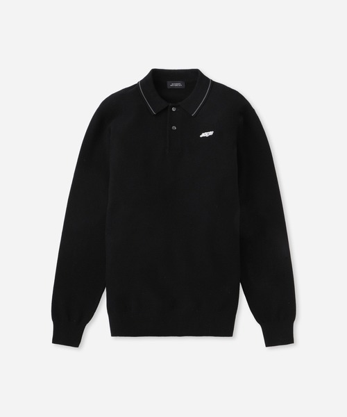 Saturdays Golf(サタデーズゴルフ)の「LS Knit Polo(ポロシャツ・メンズ・グリーン/キナリ/ブラック・XL/S/M/L)」の1枚目の写真