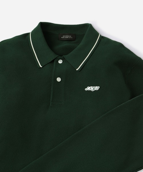 Saturdays Golf(サタデーズゴルフ)の「LS Knit Polo(ポロシャツ・メンズ・グリーン/キナリ/ブラック・XL/S/M/L)」の22枚目の写真