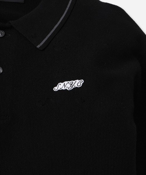 Saturdays Golf(サタデーズゴルフ)の「LS Knit Polo(ポロシャツ・メンズ・グリーン/キナリ/ブラック・XL/S/M/L)」の4枚目の写真