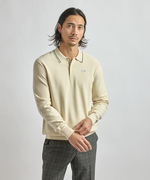 Saturdays Golf(サタデーズゴルフ)の「LS Knit Polo(ポロシャツ・メンズ・グリーン/キナリ/ブラック・XL/S/M/L)」の13枚目の写真