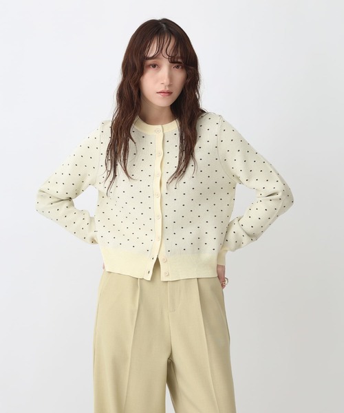 NOAHL(ノアル)の「【NOAHL】ドットニットカーディガン(カーディガン/ボレロ・レディース・アイボリー系/ライトグリーン系/ベージュ系/ライトグレー系・FREE)」の10枚目の写真