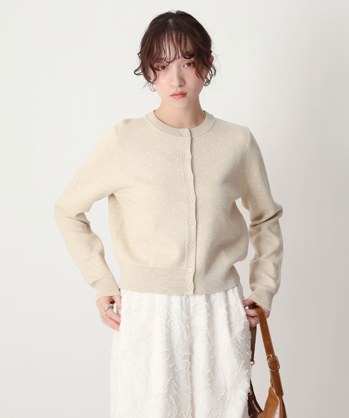 NOAHL(ノアル)の「【NOAHL】ドットニットカーディガン(カーディガン/ボレロ・レディース・アイボリー系/ライトグリーン系/ベージュ系/ライトグレー系・FREE)」の20枚目の写真