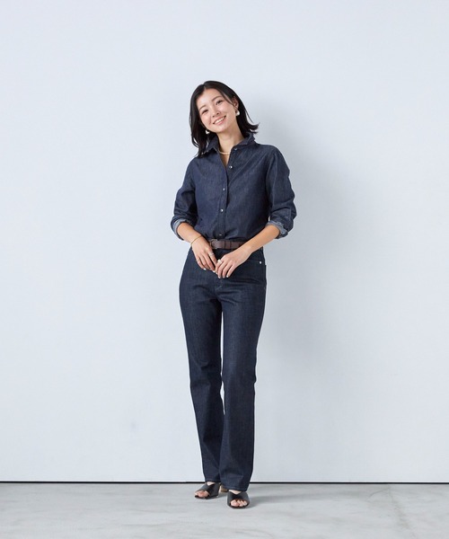 YANUK(ヤヌーク)の「スリムストレート"ANNETTE"(デニムパンツ・レディース・ワンウォッシュ・27inch/26inch/25inch/24inch/23inch/22inch)」の1枚目の写真