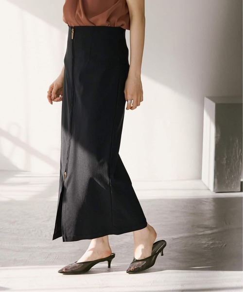 Noble（ノーブル）の「《追加3》RyNyコンフォートストレッチジップタイトスカート（スカート・レディース・ライトグレー/ブラウン/ブラック・36/34/40/38）」の5枚目の写真