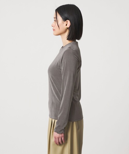 A DAY IN THE LIFE UNITED ARROWS(アデイインザライフユナイテッドアローズ)の「シャイニーリブ カットソー <A DAY IN THE LIFE>(Tシャツ/カットソー・レディース・ライム/オフホワイト/ダークグレー・FREE)」の11枚目の写真
