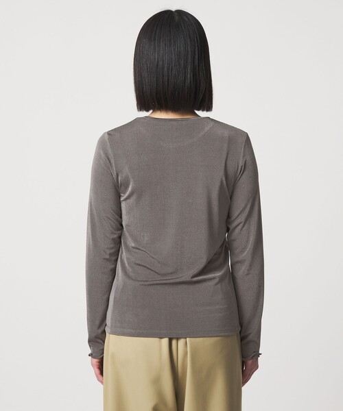 A DAY IN THE LIFE UNITED ARROWS(アデイインザライフユナイテッドアローズ)の「シャイニーリブ カットソー <A DAY IN THE LIFE>(Tシャツ/カットソー・レディース・ライム/オフホワイト/ダークグレー・FREE)」の12枚目の写真