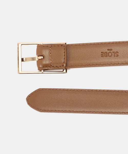 SLOBE IENA（スローブイエナ）の「SLOBE スクエアステッチベルト（ベルト・レディース・ブラック/ブラウン・FREE）」の6枚目の写真