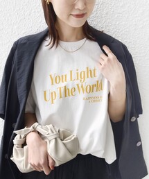 【SHIPS別注】81BRANCA: 5分袖 ロゴ TEE