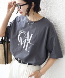 ＋81BRANCA | 【SHIPS別注】81BRANCA: 5分袖 ロゴ TEE(Tシャツ/カットソー)