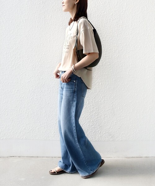 +81BRANCA(ハチイチブランカ)の「【SHIPS別注】81BRANCA: 5分袖 ロゴ TEE(Tシャツ/カットソー・レディース・ベージュ/チャコールグレー/オフホワイト・ONE SIZE)」の17枚目の写真