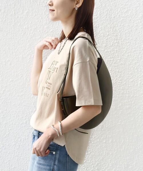 +81BRANCA(ハチイチブランカ)の「【SHIPS別注】81BRANCA: 5分袖 ロゴ TEE(Tシャツ/カットソー・レディース・ベージュ/チャコールグレー/オフホワイト・ONE SIZE)」の12枚目の写真