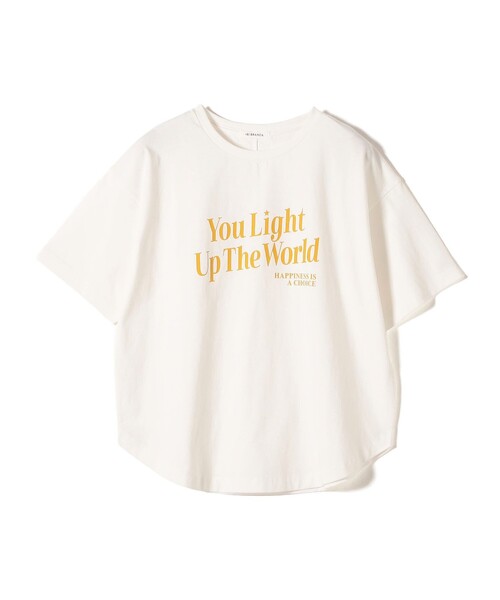 +81BRANCA(ハチイチブランカ)の「【SHIPS別注】81BRANCA: 5分袖 ロゴ TEE(Tシャツ/カットソー・レディース・ベージュ/チャコールグレー/オフホワイト・ONE SIZE)」の9枚目の写真