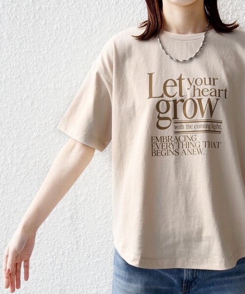 +81BRANCA(ハチイチブランカ)の「【SHIPS別注】81BRANCA: 5分袖 ロゴ TEE(Tシャツ/カットソー・レディース・ベージュ/チャコールグレー/オフホワイト・ONE SIZE)」の14枚目の写真