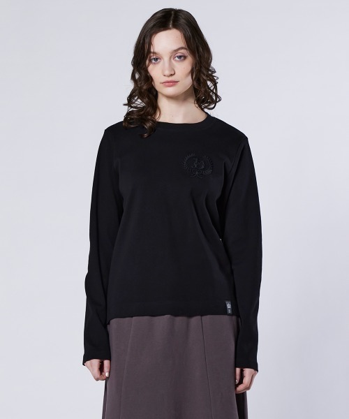 DOUBLE STANDARD CLOTHING（ダブルスタンダードクロージング）の「Dロゴ フライスTシャツ（Tシャツ/カットソー・レディース・ブラック/オフホワイト/ベージュ・FREE）」の4枚目の写真