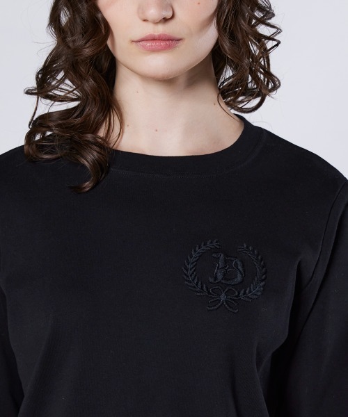 DOUBLE STANDARD CLOTHING（ダブルスタンダードクロージング）の「Dロゴ フライスTシャツ（Tシャツ/カットソー・レディース・ブラック/オフホワイト/ベージュ・FREE）」の7枚目の写真