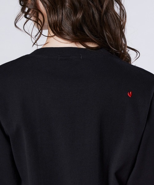 DOUBLE STANDARD CLOTHING（ダブルスタンダードクロージング）の「Dロゴ フライスTシャツ（Tシャツ/カットソー・レディース・ブラック/オフホワイト/ベージュ・FREE）」の9枚目の写真