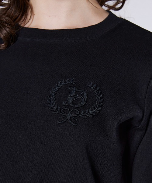 DOUBLE STANDARD CLOTHING（ダブルスタンダードクロージング）の「Dロゴ フライスTシャツ（Tシャツ/カットソー・レディース・ブラック/オフホワイト/ベージュ・FREE）」の10枚目の写真