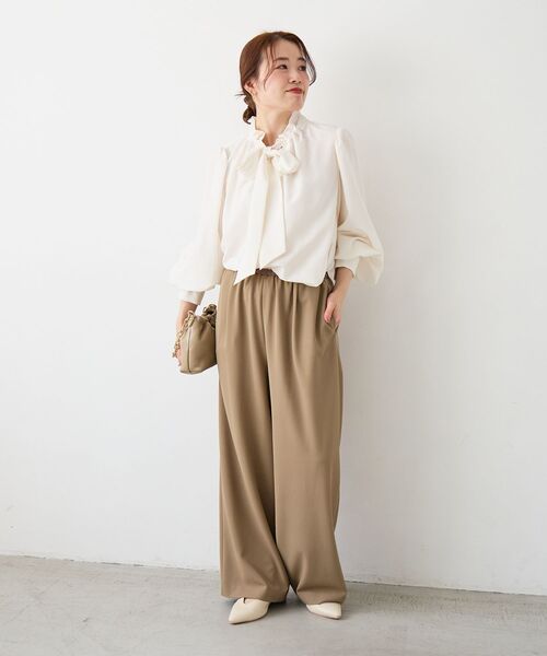 le.coeur blanc(ルクールブラン)の「フルダルイージーワイドパンツ(その他パンツ・レディース・サックスブルー/キャメル/ネイビー・36/38)」の10枚目の写真