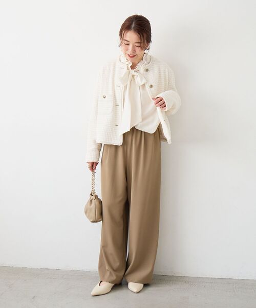 le.coeur blanc(ルクールブラン)の「フルダルイージーワイドパンツ(その他パンツ・レディース・サックスブルー/キャメル/ネイビー・36/38)」の13枚目の写真