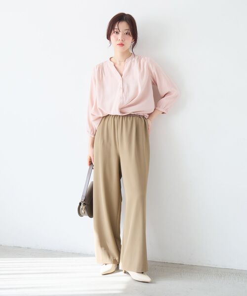 le.coeur blanc(ルクールブラン)の「フルダルイージーワイドパンツ(その他パンツ・レディース・サックスブルー/キャメル/ネイビー・36/38)」の14枚目の写真