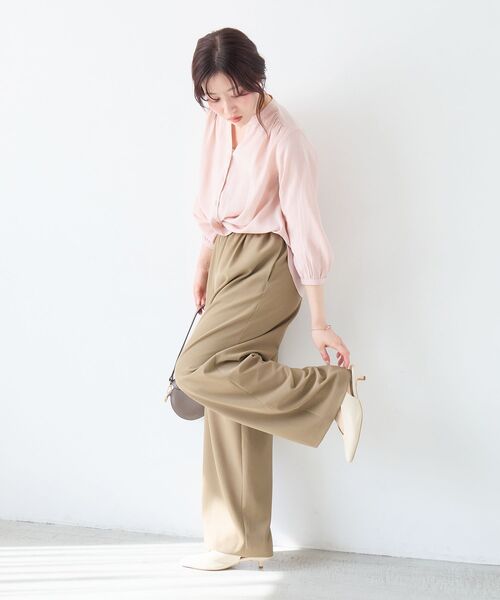 le.coeur blanc(ルクールブラン)の「フルダルイージーワイドパンツ(その他パンツ・レディース・サックスブルー/キャメル/ネイビー・36/38)」の15枚目の写真