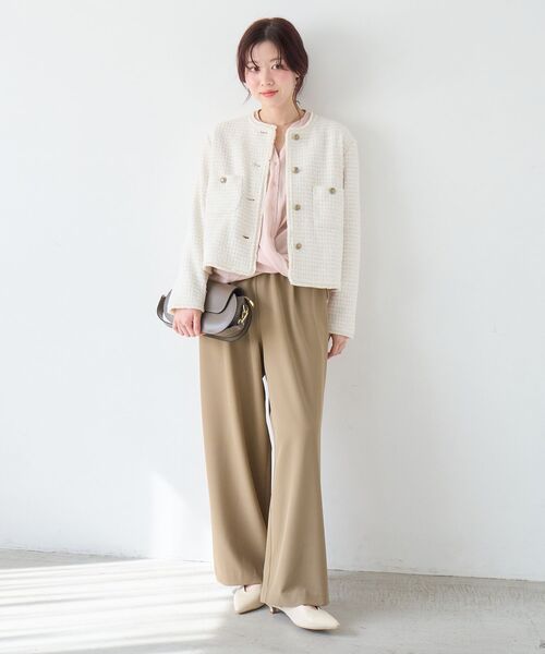 le.coeur blanc(ルクールブラン)の「フルダルイージーワイドパンツ(その他パンツ・レディース・サックスブルー/キャメル/ネイビー・36/38)」の16枚目の写真