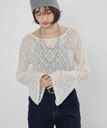Remind me and forever | 【レディライクなきこなしに】レースフレアー袖プルオーバー(Tシャツ/カットソー)