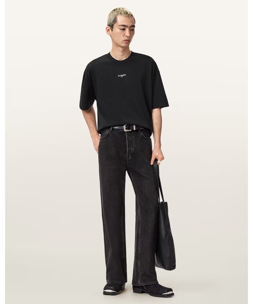 ALLSAINTS（オールセインツ）の「MIKRO OVERSIZED T-SHIRT | MIKRO オーバーサイズ Tシャツ（Tシャツ/カットソー・メンズ・ブラック・XS/S/M/L/XL）」の3枚目の写真