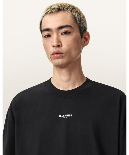 ALLSAINTS（オールセインツ）の「MIKRO OVERSIZED T-SHIRT | MIKRO オーバーサイズ Tシャツ（Tシャツ/カットソー・メンズ・ブラック・XS/S/M/L/XL）」の4枚目の写真