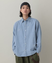 RAGEBLUE | Curve Seam Denim Shirt/カーブシームデニムシャツ(シャツ/ブラウス)