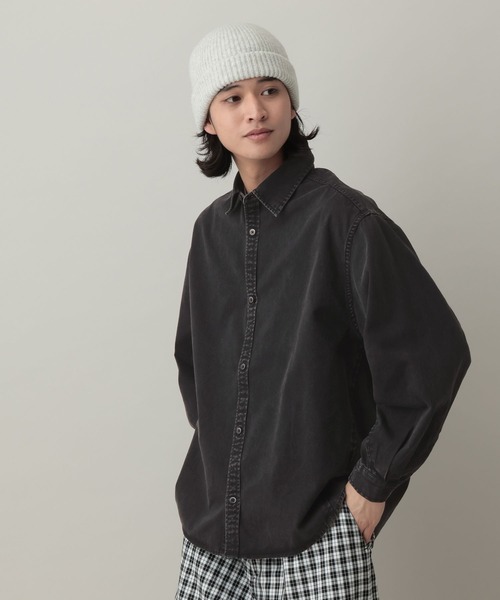 RAGEBLUE（レイジブルー）の「Curve Seam Denim Shirt/カーブシームデニムシャツ（シャツ/ブラウス・メンズ・ブラック/インディゴブルー・MEDIUM/LARGE）」の8枚目の写真