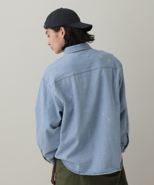 RAGEBLUE（レイジブルー）の「Curve Seam Denim Shirt/カーブシームデニムシャツ（シャツ/ブラウス・メンズ・ブラック/インディゴブルー・MEDIUM/LARGE）」の16枚目の写真