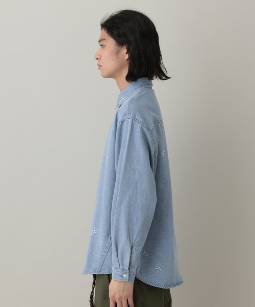 RAGEBLUE（レイジブルー）の「Curve Seam Denim Shirt/カーブシームデニムシャツ（シャツ/ブラウス・メンズ・ブラック/インディゴブルー・MEDIUM/LARGE）」の17枚目の写真