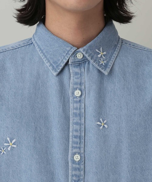 RAGEBLUE（レイジブルー）の「Curve Seam Denim Shirt/カーブシームデニムシャツ（シャツ/ブラウス・メンズ・ブラック/インディゴブルー・MEDIUM/LARGE）」の20枚目の写真