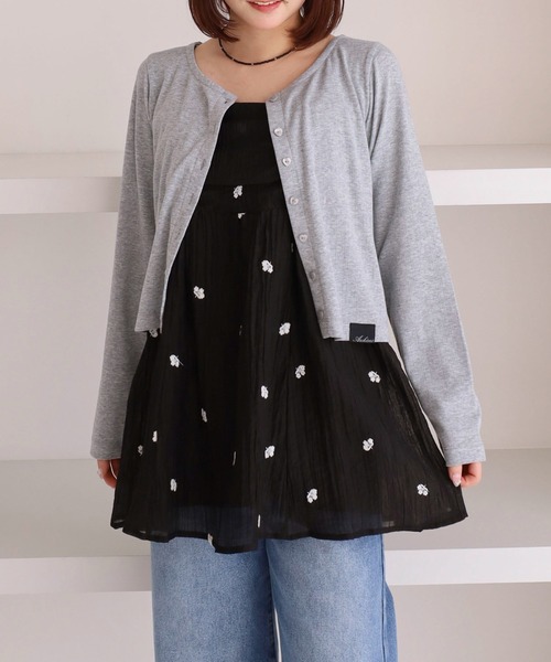 archives（アルシーヴ）の「花柄刺繍ミニキャミワンピース（ワンピース・レディース・アイボリー/ブラック・MEDIUM）」の2枚目の写真