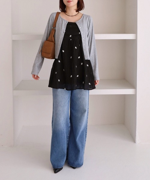 archives（アルシーヴ）の「花柄刺繍ミニキャミワンピース（ワンピース・レディース・アイボリー/ブラック・MEDIUM）」の19枚目の写真