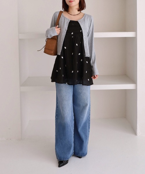 archives（アルシーヴ）の「花柄刺繍ミニキャミワンピース（ワンピース・レディース・アイボリー/ブラック・MEDIUM）」の20枚目の写真